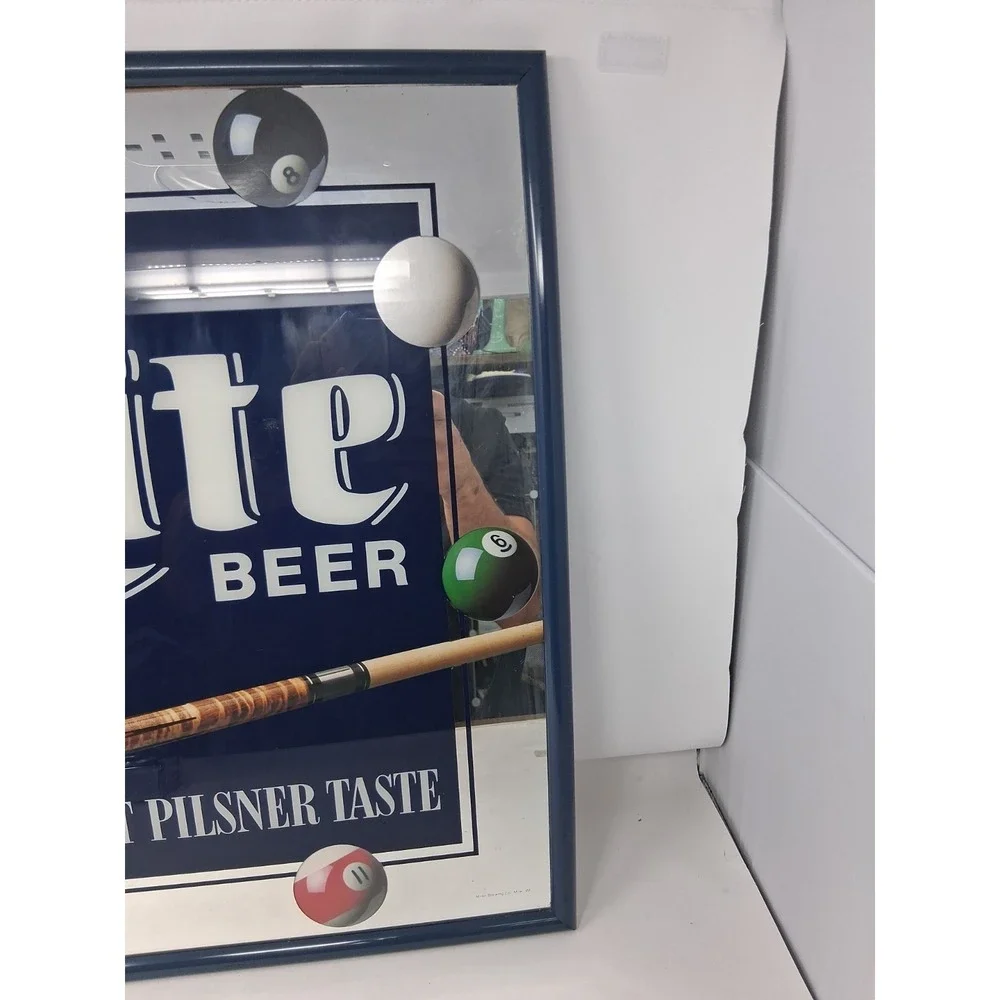 Vintage Miller Light Beer Billiards Mirror